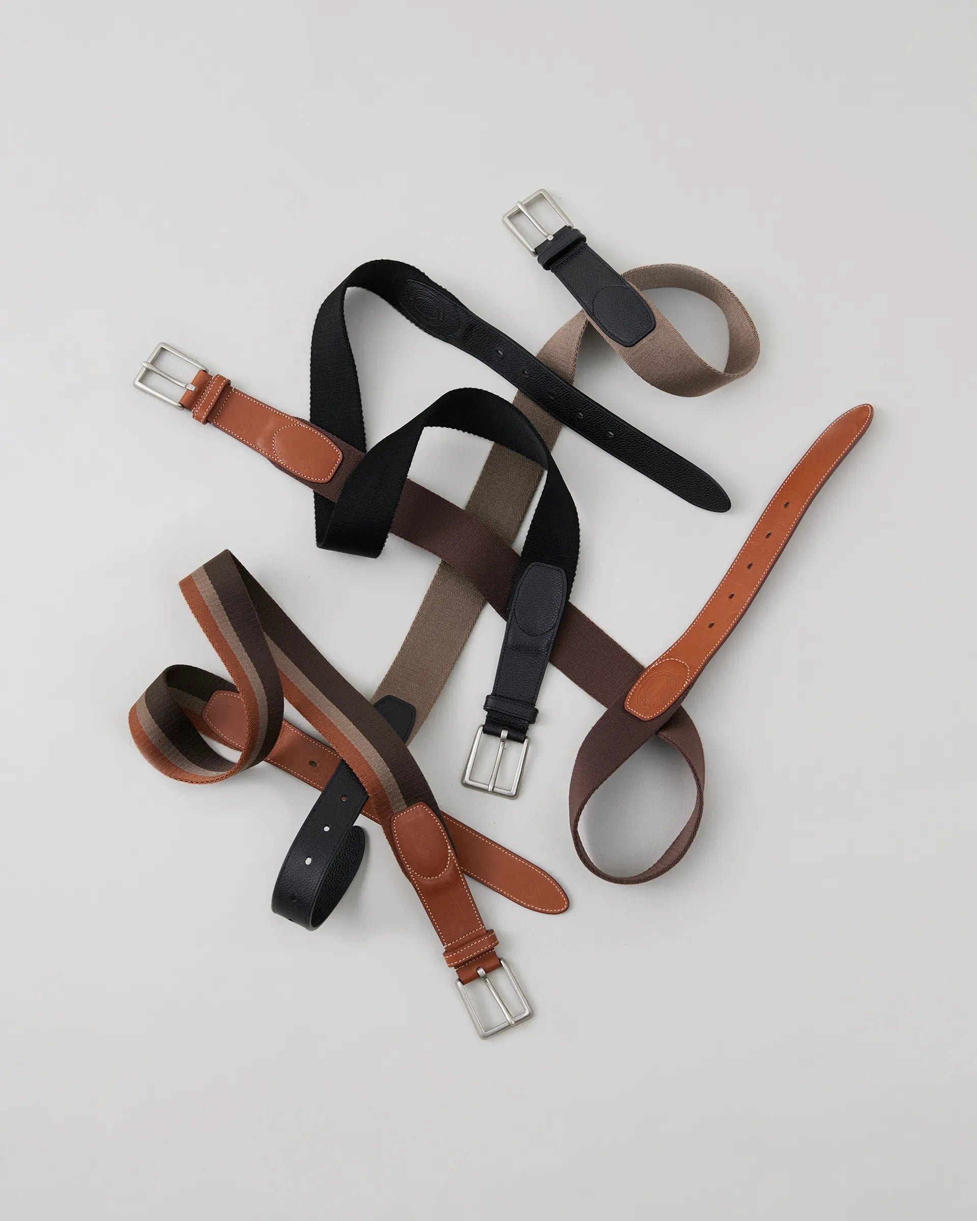 NICENESS 25AW HANSGEN / Leather Tab Webbing Belt